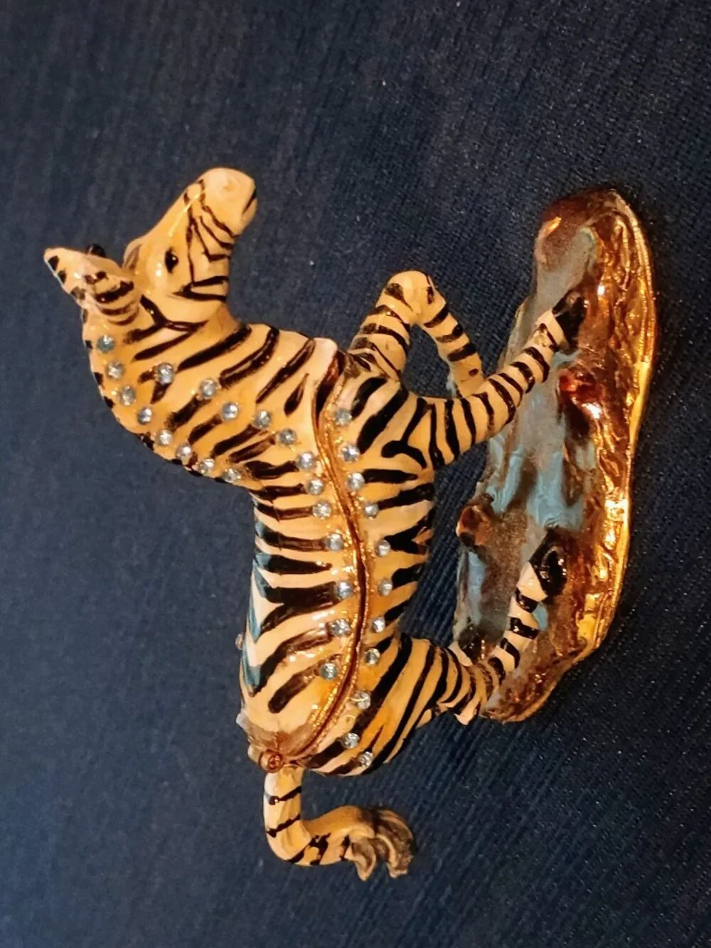 Zebra Enamel Trinket Box